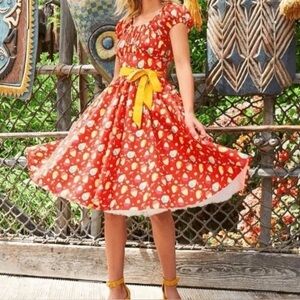 Disney Parks Dress Shop Dole Whip Pineapple Swirl Dress Woman's size XS